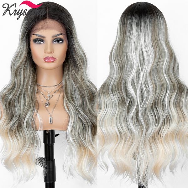 lx brand grey highlight lace front wig synthetic lace wigs for women side part long wavy heat resistant fiber hair drag queenfactory direct, Black
lx brand grey highlight lace front wig synthetic lace wigs for women side part long wavy heat resistant fiber hair drag queenfactory direct, Black