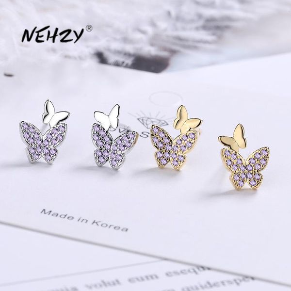 stud nehzy 925 sterling silver woman fashion jewelry simple crystal zircon color butterfly golden earrings, Golden;silver
stud nehzy 925 sterling silver woman fashion jewelry simple crystal zircon color butterfly golden earrings, Golden;silver
