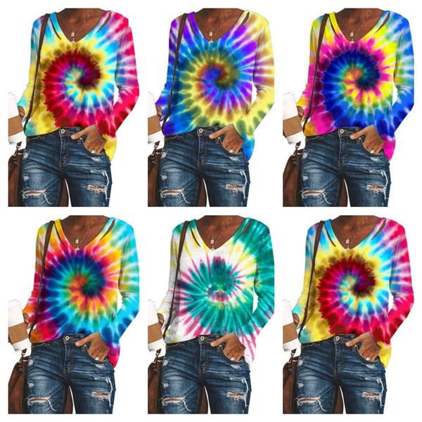 plus size women designer clothes tie-dye printed long-sleeved v-neck sweatershirt pullover blouse t-shirt autumn winter e120503, White
plus size women designer clothes tie-dye printed long-sleeved v-neck sweatershirt pullover blouse t-shirt autumn winter e120503, White