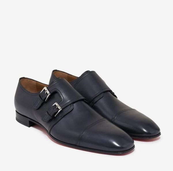 red bottom shoes design men's wedding dress shoes men oxfords mortimer flat patina leather navy monk strap shoes black genuine leather