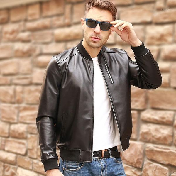 new style mens sheepskin clothes,quality biker leather jacket,fashion black baseball uniform genuine leather coat1
new style mens sheepskin clothes,quality biker leather jacket,fashion black baseball uniform genuine leather coat1