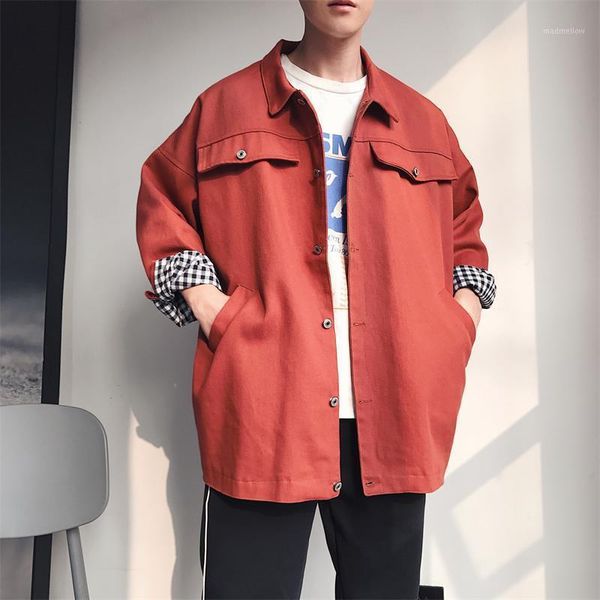 men's jackets 2021 spring and autumn men's cotton fashion solid color wild single-breasted casual personality loose large size jac, Black;brown
men's jackets 2021 spring and autumn men's cotton fashion solid color wild single-breasted casual personality loose large size jac, Black;brown