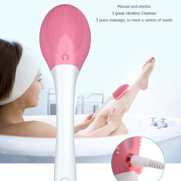 bath brushes, sponges & scrubbers electric brush silicone double sided long handle cleansing massager scrub skin exfoliation bathroom
bath brushes, sponges & scrubbers electric brush silicone double sided long handle cleansing massager scrub skin exfoliation bathroom