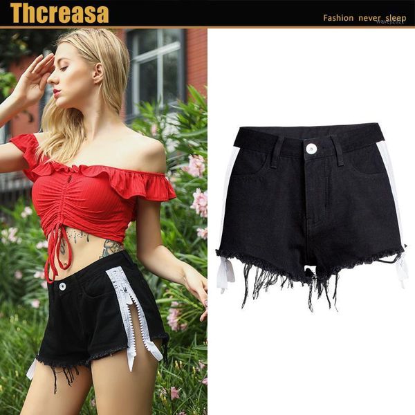 women's jeans denim shorts women's summer fringed fringe high waist dark side zipper1, Blue
women's jeans denim shorts women's summer fringed fringe high waist dark side zipper1, Blue