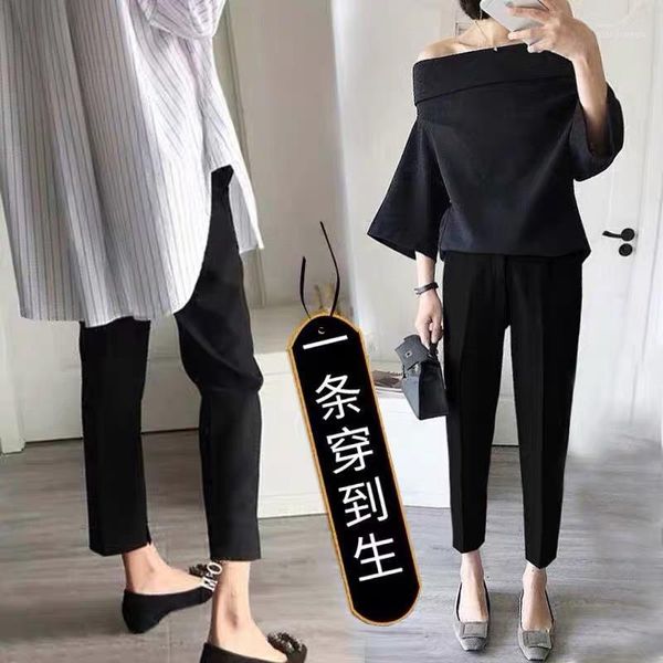 306# spring autumn black maternity straight pants elastic waist belly pants for pregnant women 9/10 work pregnancy trousers1, White
306# spring autumn black maternity straight pants elastic waist belly pants for pregnant women 9/10 work pregnancy trousers1, White