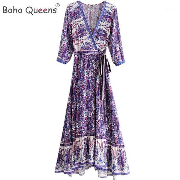 boho queens vintage floral print sashes beach robe bohemian maxi dress ladies cross v neck happie dress vestidos1, Black;gray
boho queens vintage floral print sashes beach robe bohemian maxi dress ladies cross v neck happie dress vestidos1, Black;gray