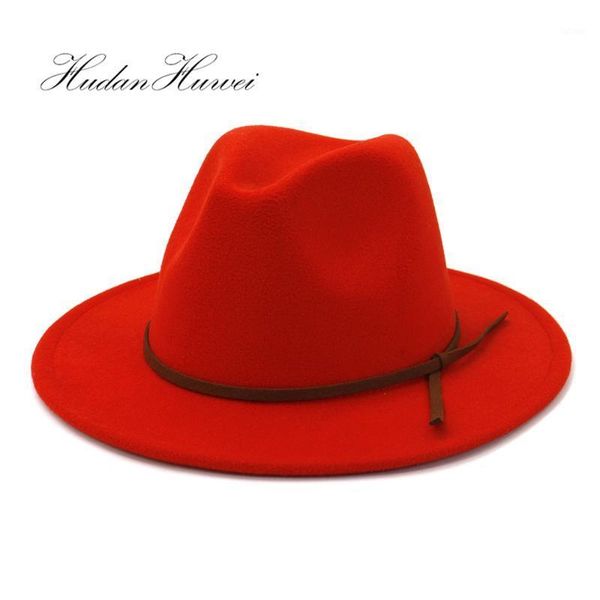 british classic woolen jazz panama fedora hat women men ladies gentlemen wide brim red green black white hat caps1, Blue;gray
british classic woolen jazz panama fedora hat women men ladies gentlemen wide brim red green black white hat caps1, Blue;gray