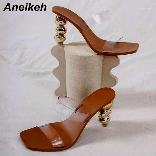aneikeh 2020 pvc clear women slippers ball strange heel high heels beach slides open toe ladies shoes runway brown shoes1, Black
aneikeh 2020 pvc clear women slippers ball strange heel high heels beach slides open toe ladies shoes runway brown shoes1, Black