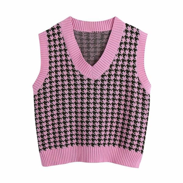 women's sweaters women autumn plaid pullovers vest 2021 sleeveless v-neck loose knitted female fashion street waistcoats sweater clothe, White;black
women's sweaters women autumn plaid pullovers vest 2021 sleeveless v-neck loose knitted female fashion street waistcoats sweater clothe, White;black