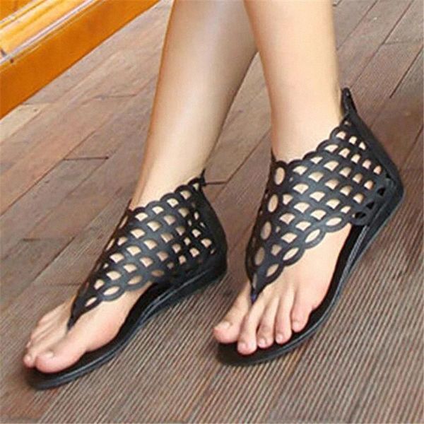 summer women's clip toe flat casual sandals fashion rome style leather hollow out sandals fashion beach shoes sandalias mujer #p49j, Black
summer women's clip toe flat casual sandals fashion rome style leather hollow out sandals fashion beach shoes sandalias mujer #p49j, Black