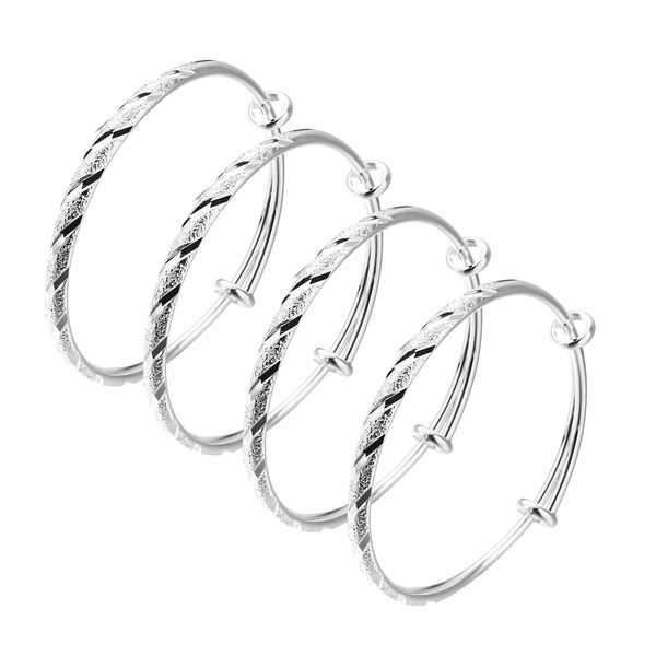 silver plated lucky adjustable charm cuff bracelet for women bangles fashion jewelry, White
silver plated lucky adjustable charm cuff bracelet for women bangles fashion jewelry, White