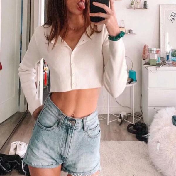 women's short knit sweater retro round neck single-breasted 2020 new slim thin section long-sleeved sweater jacket1, Black;brown
women's short knit sweater retro round neck single-breasted 2020 new slim thin section long-sleeved sweater jacket1, Black;brown