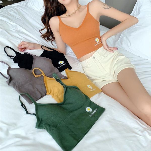 girls short camis with seperated bra women letters daisy padding tanks u-back crop for female ljm839, White
girls short camis with seperated bra women letters daisy padding tanks u-back crop for female ljm839, White