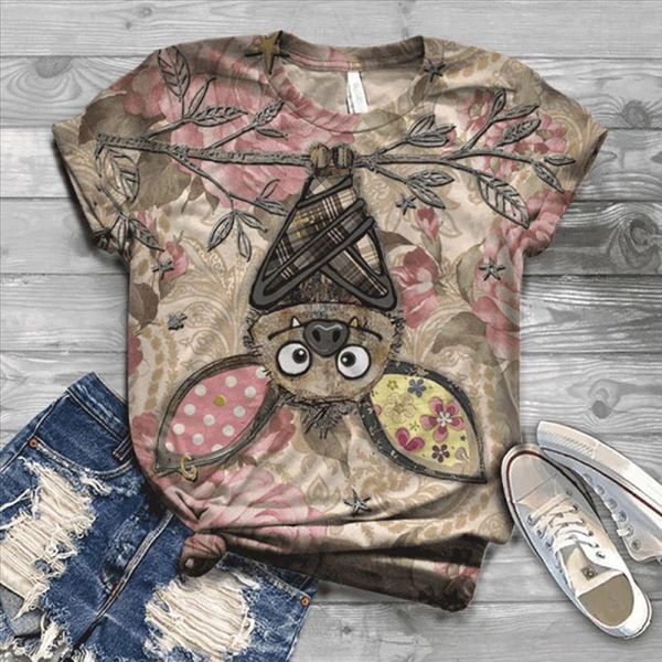 plus size summer women short sleeve 3d animal printed o neck tee t shirt magliette donna harajuku kawaii jsw, White
plus size summer women short sleeve 3d animal printed o neck tee t shirt magliette donna harajuku kawaii jsw, White
