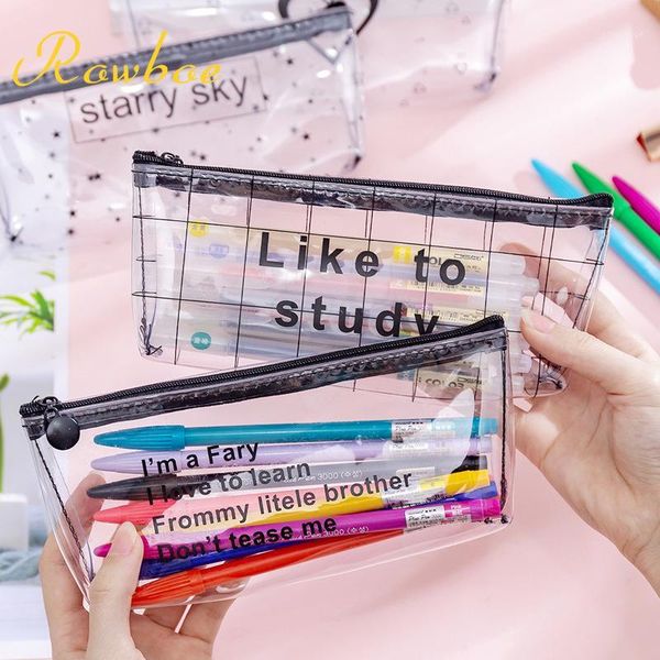 pencil bags rowboe cute stationery simple creative transparent letter pen bag small fresh zipper portable storage kawaii supplies1
pencil bags rowboe cute stationery simple creative transparent letter pen bag small fresh zipper portable storage kawaii supplies1