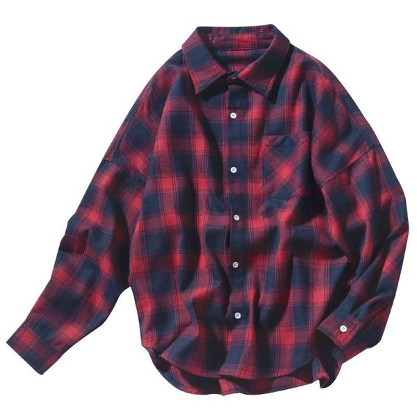 men's casual shirts yellow red long-sleeved mens shirt couple fashion youth cotton check long sleeve loose student koreanshirts, White;black
men's casual shirts yellow red long-sleeved mens shirt couple fashion youth cotton check long sleeve loose student koreanshirts, White;black