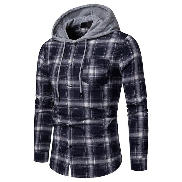 red checkered shirt men tide brand new pocket long sleeve plaid hooded shirt mens slim casual streetwear shirts camisas hombre, White;black
red checkered shirt men tide brand new pocket long sleeve plaid hooded shirt mens slim casual streetwear shirts camisas hombre, White;black