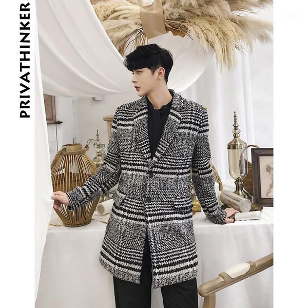 men wool winter retro coat 2018 mens casual designer long striped single breasted overcoat male warm jackets coats1, Black 
men wool winter retro coat 2018 mens casual designer long striped single breasted overcoat male warm jackets coats1, Black