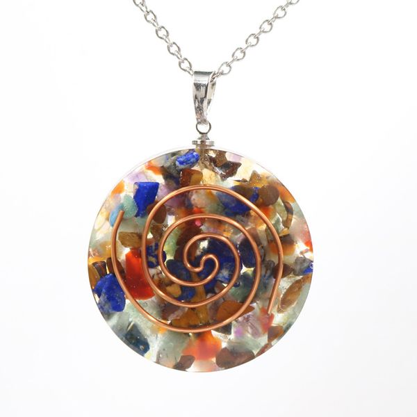 wholesale 10 pcs copper spiral round colorful rainbow stone and resin pendant orgone energy necklace tree of life jewelry, Silver
wholesale 10 pcs copper spiral round colorful rainbow stone and resin pendant orgone energy necklace tree of life jewelry, Silver