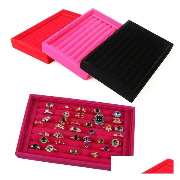 jewelry stand display high grade full velvet rings earrings show case storage boxes different colors shipping wholesale 0658wh lplve, Black
jewelry stand display high grade full velvet rings earrings show case storage boxes different colors shipping wholesale 0658wh lplve, Black