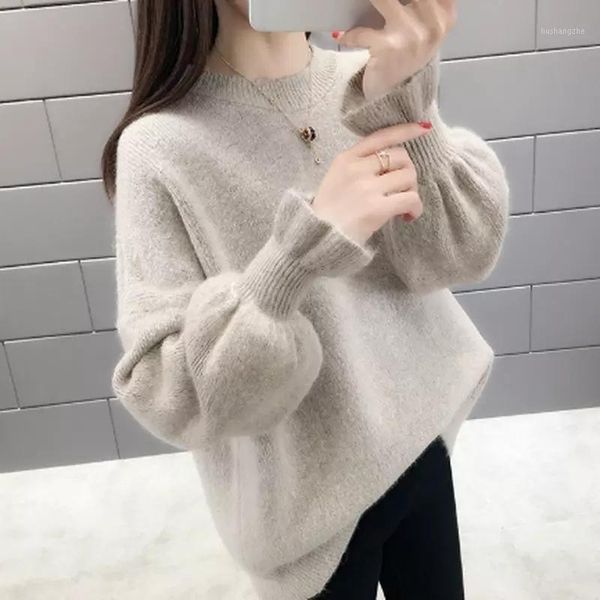 2020 autumn and winter women's sweater casual o-neck solid color knitted pullover loose flared sleeve elegant sweater women1, White;black
2020 autumn and winter women's sweater casual o-neck solid color knitted pullover loose flared sleeve elegant sweater women1, White;black