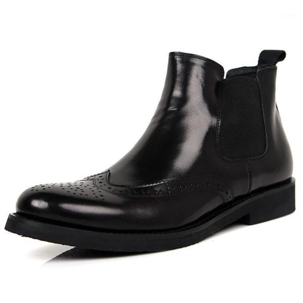 autumn and winter men's shoes british sleeve men's boots carved leather boots high business dress shoes fashion1, Black
autumn and winter men's shoes british sleeve men's boots carved leather boots high business dress shoes fashion1, Black