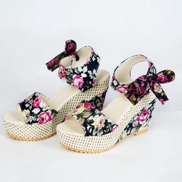 fashion women sandals summer wedges women's sandals platform lace belt bow flip flops open toe high-heeled women shoes female, Black
fashion women sandals summer wedges women's sandals platform lace belt bow flip flops open toe high-heeled women shoes female, Black