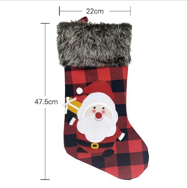 plush stocking bags large size latticed candy bag xams tree decoration socks ornament christmas gift wrap dhb1935
plush stocking bags large size latticed candy bag xams tree decoration socks ornament christmas gift wrap dhb1935