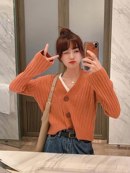 women's knits & tees autumn cardigan sweater women's short baggy coat sweaters for women1, White
women's knits & tees autumn cardigan sweater women's short baggy coat sweaters for women1, White
