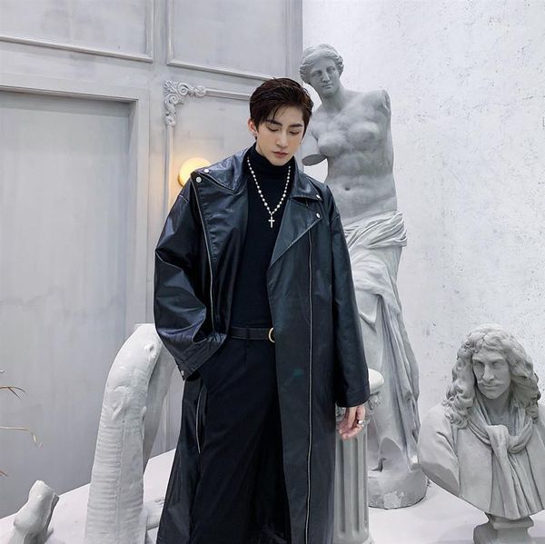 men's fur & faux male street hip hop punk gothic cool leather coat overcoat men loose long trench motorcycle jacket windbreaker outerwe, Black
men's fur & faux male street hip hop punk gothic cool leather coat overcoat men loose long trench motorcycle jacket windbreaker outerwe, Black