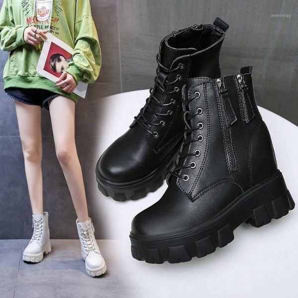 new women platform boots 2021 height increasing waterproof sneakers winter high heel boots thick sole trainers femmes bottes1, Black
new women platform boots 2021 height increasing waterproof sneakers winter high heel boots thick sole trainers femmes bottes1, Black