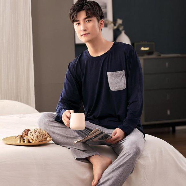 modal men's pajamas long-sleeved trousers suit casual hedging thin section home service increase plus fertilizer pigiama uomo, Black;brown
modal men's pajamas long-sleeved trousers suit casual hedging thin section home service increase plus fertilizer pigiama uomo, Black;brown
