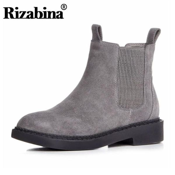 rizabina simple women ankle boots genuine leather flats shoes solid color round toe autumn winter warm women footwear size 34-39, Black
rizabina simple women ankle boots genuine leather flats shoes solid color round toe autumn winter warm women footwear size 34-39, Black