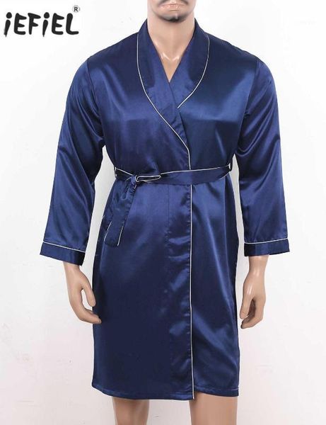 men bathrobe fashion v neck long sleeves kimono robe spring autumn casual pajama silky satin solid bathrobe men sleepwear1, Black;brown
men bathrobe fashion v neck long sleeves kimono robe spring autumn casual pajama silky satin solid bathrobe men sleepwear1, Black;brown