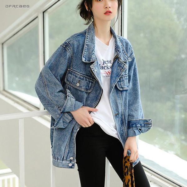 women's jackets arrivals loose bf denim long jacket woman spring 2021 casual streetwear vintage female jeans coats and outwear blue, Black;brown
women's jackets arrivals loose bf denim long jacket woman spring 2021 casual streetwear vintage female jeans coats and outwear blue, Black;brown
