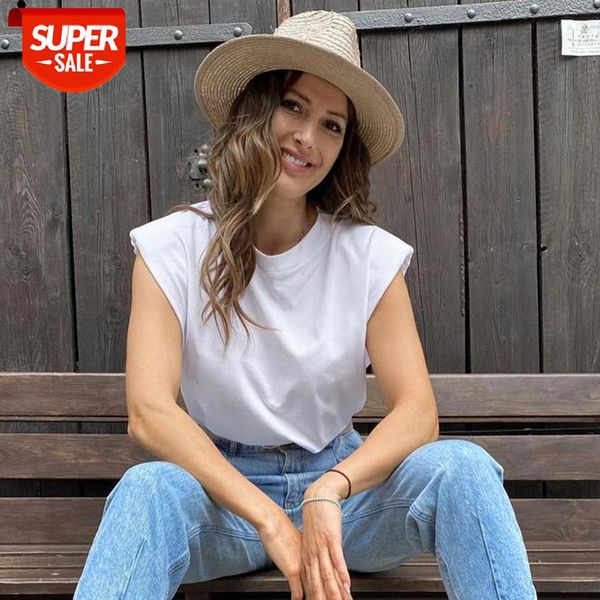 padded shoulder solid t-shirts women summer sleeveless crewneck wide armhole chic tees casual simple straight 2021 #dq5t, White
padded shoulder solid t-shirts women summer sleeveless crewneck wide armhole chic tees casual simple straight 2021 #dq5t, White