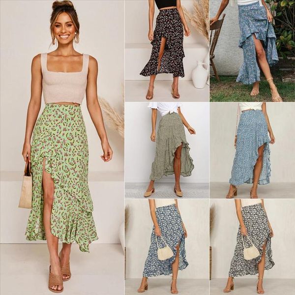 elegant women floral print high waist ruffles skirts summer 2020 new fashion casual asymmetrical long skirt beach holiday female, Black
elegant women floral print high waist ruffles skirts summer 2020 new fashion casual asymmetrical long skirt beach holiday female, Black
