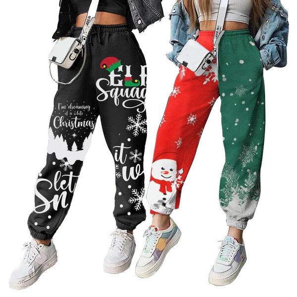 christmas letter print brushed sweatpants women jogger loose casual drawstring pants winter clothes undefined streetwear, Black;white
christmas letter print brushed sweatpants women jogger loose casual drawstring pants winter clothes undefined streetwear, Black;white