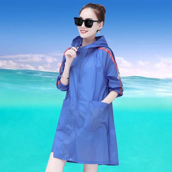 women's jackets summer women long hooded sun protection clothing thin female loose breathable cardigan zipper pockets windbreaker coat, Black;brown
women's jackets summer women long hooded sun protection clothing thin female loose breathable cardigan zipper pockets windbreaker coat, Black;brown