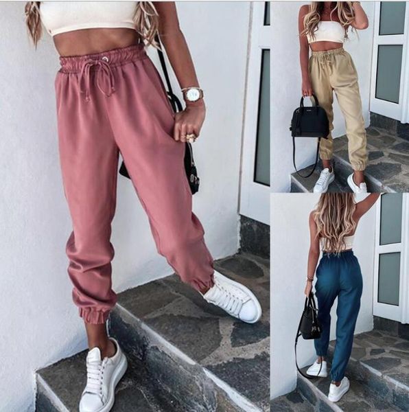 solid color lace up women's harlem pants casual sports loose home pants street pink polyester new summer 2020, Black;white
solid color lace up women's harlem pants casual sports loose home pants street pink polyester new summer 2020, Black;white