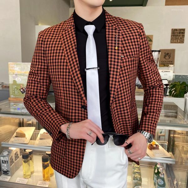 plyesxale orange black white houndstooth design men blazer new slim fit man blazer casual suit jacket mens plaid blazers q3251, White;black
plyesxale orange black white houndstooth design men blazer new slim fit man blazer casual suit jacket mens plaid blazers q3251, White;black