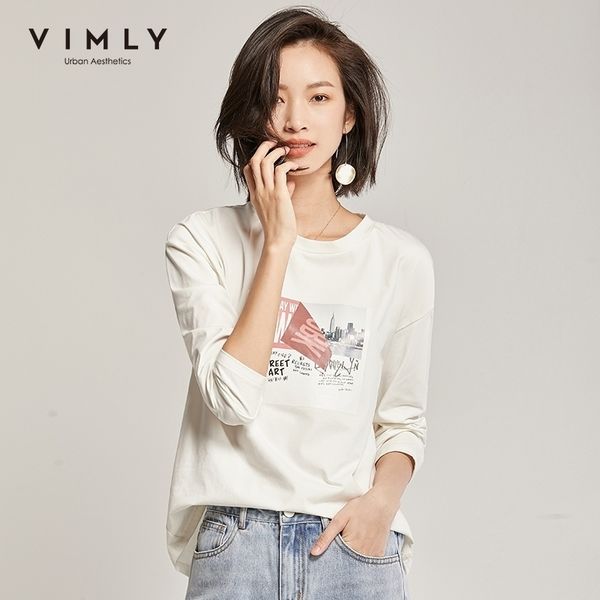 vimly spring autumn women letter print tshirt fashion round neck long sleeve thin casual female cotton t shirt f3578 201028, White
vimly spring autumn women letter print tshirt fashion round neck long sleeve thin casual female cotton t shirt f3578 201028, White