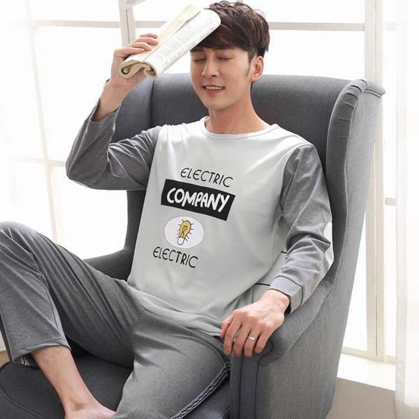 men's sleepwear samwestart men's cotton pajamas casual spring autumn men pullover one neck letter long sleeve homewear set, Black;brown
men's sleepwear samwestart men's cotton pajamas casual spring autumn men pullover one neck letter long sleeve homewear set, Black;brown