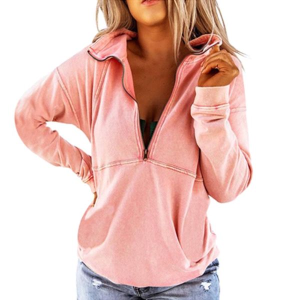 women's hoodies & sweatshirts women sweatshirt long sleeve solid color lapel zip up pullover casual loose fmale autumn, Black
women's hoodies & sweatshirts women sweatshirt long sleeve solid color lapel zip up pullover casual loose fmale autumn, Black