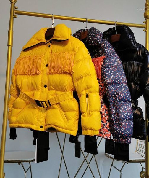 2020 winter fashion thickening keep warm tassels belt decoration ski clothing white duck down stand collar down jacket women m41, Black
2020 winter fashion thickening keep warm tassels belt decoration ski clothing white duck down stand collar down jacket women m41, Black