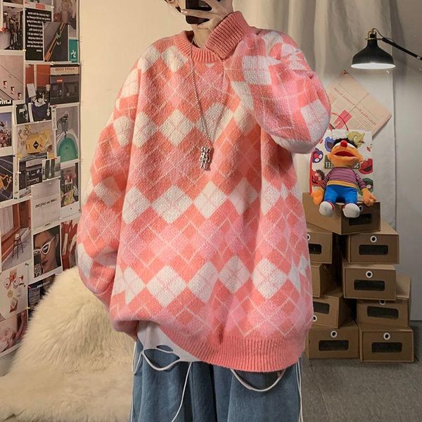 winter thick plaid sweater men's warm fashion casual retro knitted pullover men wild loose korean sweaters mens clothes s-xl, White;black
winter thick plaid sweater men's warm fashion casual retro knitted pullover men wild loose korean sweaters mens clothes s-xl, White;black