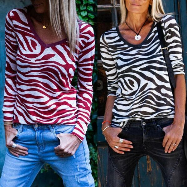 women long sleeve t-shirt 2019 new arrival casual loose zebra striped jumper t shirts loose autumn baggy basic tee t-shirt, White
women long sleeve t-shirt 2019 new arrival casual loose zebra striped jumper t shirts loose autumn baggy basic tee t-shirt, White