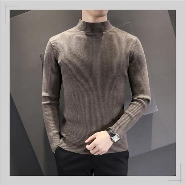 2020 new autumn winter men's sweater men's turtleneck solid color casual sweater slim fit brand knitted pullovers, White;black
2020 new autumn winter men's sweater men's turtleneck solid color casual sweater slim fit brand knitted pullovers, White;black