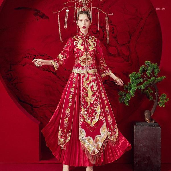chinese red ancient wedding dress women's hexiu court dress three quarter sleeve kimono cheongsam oriental vintage hanfu qipao1
chinese red ancient wedding dress women's hexiu court dress three quarter sleeve kimono cheongsam oriental vintage hanfu qipao1