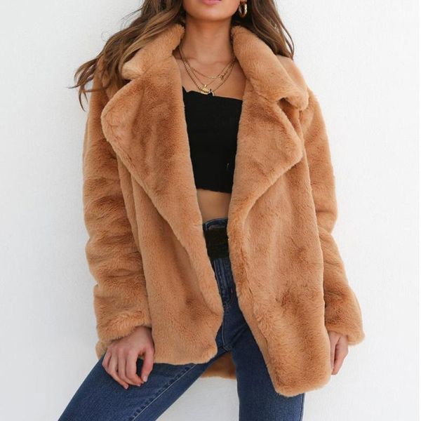winter and autumn faux fur coat to keep warm solid color coat loose large collar fur long sleeve, White;black
winter and autumn faux fur coat to keep warm solid color coat loose large collar fur long sleeve, White;black